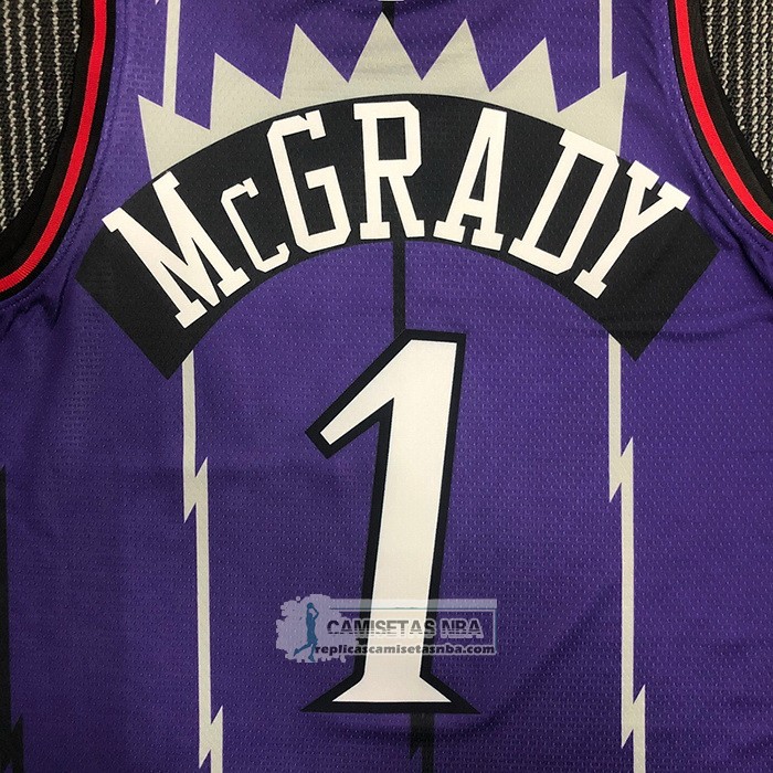 Camiseta Toronto Raptors Tracy Mcgrady NO 1 Classic Edition Violeta